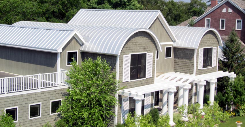 Roofing Contractor Providing Unique Curved Metal Roofing